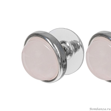 Пусеты Fiore Luna, ROSE QUARTZ Пусеты Fiore Luna, ROSE QUARTZ
